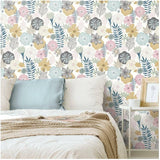 Creative Silhouettes Blue Abstract Peel and Stick Wallpaper