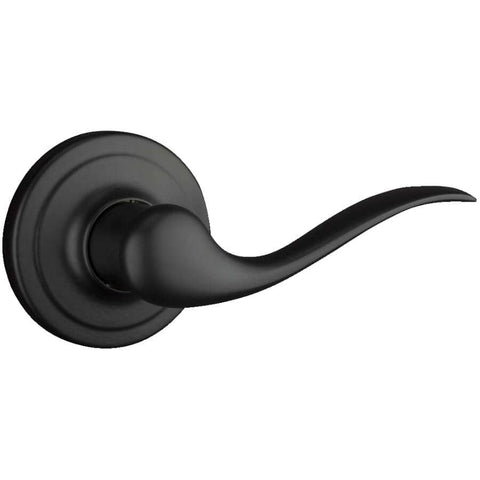 Weiser Toluca Passage Levers for Hall and Closet, Matte Black